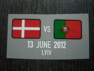 RARE Denmark EURO 2012 Match Details DECAL for Jersey