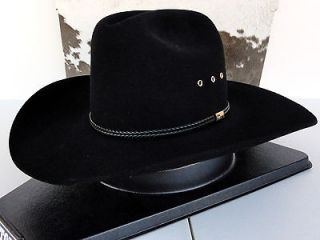 Resistol Cowboy Hat 4X Beaver Fur Felt Black Two Step George Strait