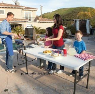 Folding Picnic Tailgating Camping Event Table w/ HD Grill Rack