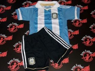 Argentina National Team Messi Jersey and Shorts X Kids Size 7/8 Years