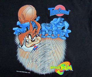 SPACE JAM Taz T Shirt Taz Tune Squad Looney Tunes Basketball Vintage