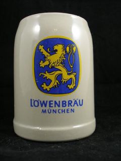 Vintage Lowenbrau Stoneware .5 Liter Beer Stein Munchen Germany