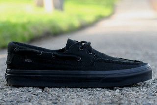 Vans ZAPATO DEL BARCO Black/Black Mens Skate Shoes Size 11