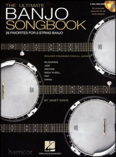 The Ultimate Banjo Songbook 5 String Banjo TAB Book/2CDs Janet Davis
