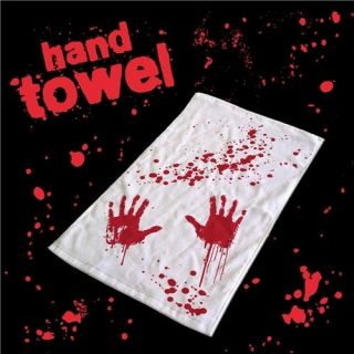 Blood Bath Hand Towel ~ bloody hands design