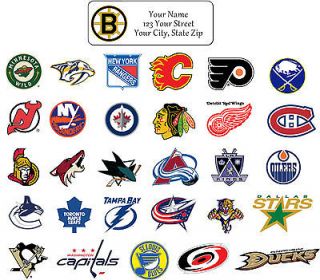 Personalized NHL TEAM of YOUR CHOICE Address Labels   30 per Sheet