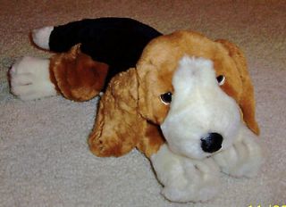 Us Animal Alley Stuffed Beanbag Bassett or Beagle Type Dog  14 Long