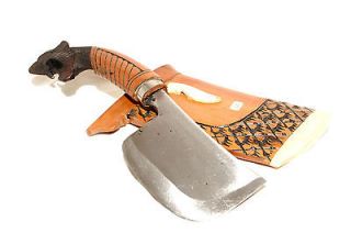 Ethnic Knife Custom Handmade Golok Petok Lion head Engrave Handle