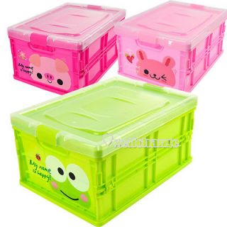 Folding Plastic Collapsible Storage Container Box Shopping Basket hot