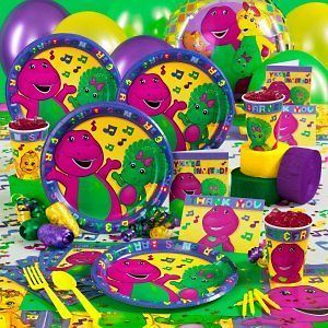 BARNEY Party Supplies / Decorations / Plates / Napkins / Cups