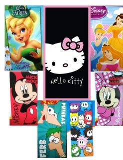 NEW CHILDRENS BEACH / BATH TOWELS / DISNEY CHARACTERS / BOYS AND GIRLS