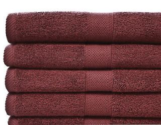 burgundy towels in Bath