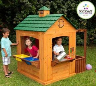 KIDS CHILDRENS OUTDOOR ACTIVITY WOOD CLUB/PLAY HOUSE w/ BASKETBALL