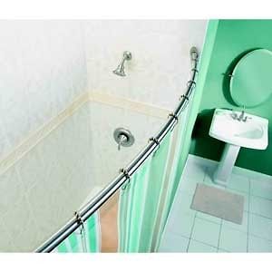 Moen CURVED SHOWER ROD DN2130CH chrome 36 to 60 bathroom 25% more