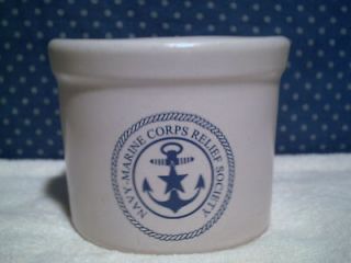 Robinson Ransbottom Navy Marine Relief Society Crock