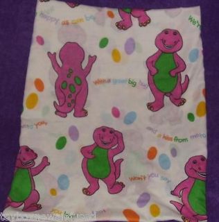 Barney The Dinosaur Bed Sheet Fabric Flat Twin Material Bedding