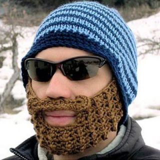 Bearded Beanie Mens Adults Mustache Beard Ski Snow Winter Hat