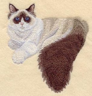 RAGDOLL CAT SET 2 HAND TOWELS EMBROIDERED
