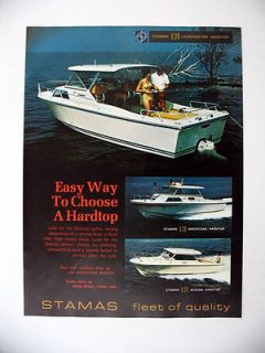 Stamas V 24 26 V24 V26 Hardtop Boats boat yacht 1973 print Ad