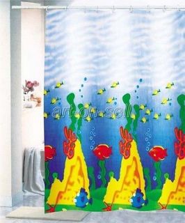 Fish Rainbow Design Bathroom Fabric Beautiful Shower Curtain as058
