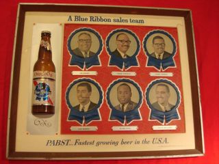 PABST BEER SIGN BREWERY BAR SIGNS FRAMED PICTURE SALES TEAM BLACK