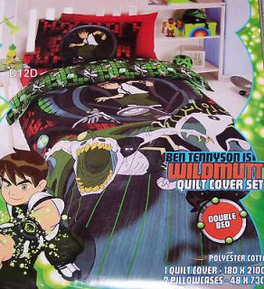 Ben 10 United Force Double Bed Quilt Cover Set New