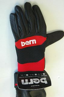 New 2013 Bern Haight Leather Longboard Glove Red Pick Your Size