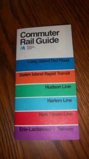 1974 COLLECTIBLE NYC MTA COMMUTER RAIL GUIDE LIRR SIRT HUDSON HARLEM