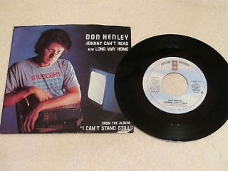 Don Henley Johnny Cant Read Asylum 45 Record #69971 EX PS 1982