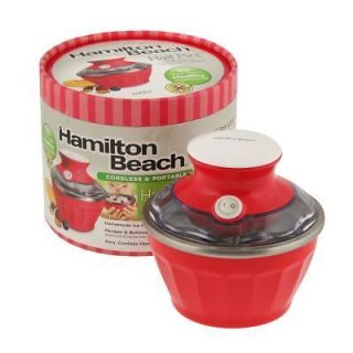 Hamilton Beach Soft Serve Ice Cream Maker Half Pint Cordless Batteries