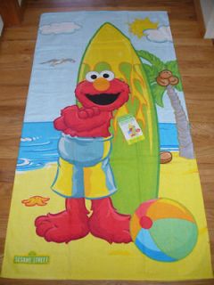 New Sesame Street Elmo Beach / Bath Towel Plush Nice