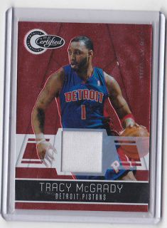 TRACY MCGRADY 2011 TOTALLY CERTIFIED TOTALLY RED JERSEY CARD #166/249