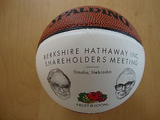 Berkshire Hathaway Mini NBA Spalding Basketball Warren Buffett Charlie