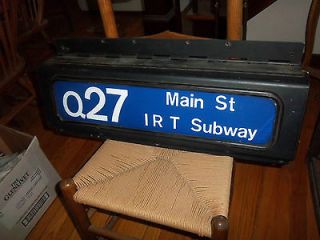VINTAGE NYC COLLECTIBLE BUS ROLL SIGN BOX COMPLETE IRT IND LIRR
