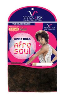 100% Remi Human Hair Kinky Bulk “Afro Soul” by Vivica A Fox