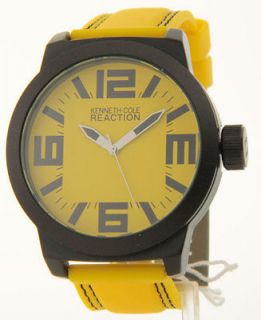 MENS KENNETH COLE REACTION RUBBER NEW LARGE WATCH RK1256
