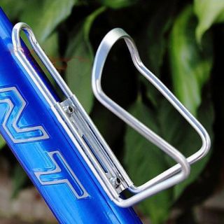 Bike Silver Bicycle Aluminum Alloy Water Bottle Holder Rack Cages