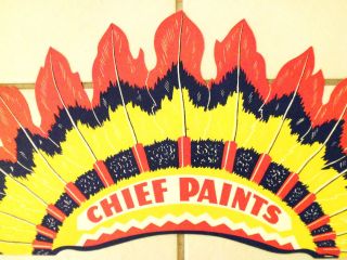 CHIEF PAINTS ADVERTISING PREMIUM INDIAN HEADDRESS COSTUME PARTY HAT