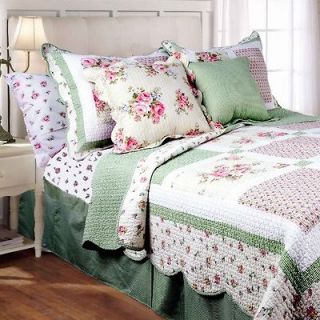 BED IN A BAG SPRINGTIME FLORAL QUEEN SIZE QUILT SET WITH SHEETS NEW