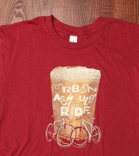 New Belgium Brewery Urban Assault Ride Bicycles Pint Logos Red Small T
