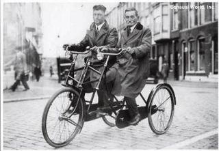 Dutch Three Wheel Tandem Tricyle Bike Bicycle Postcard