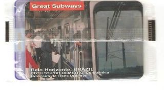 Unused GREAT SUBWAYS Belo Horizonte, BRAZIL Metrocard Holder   NYC
