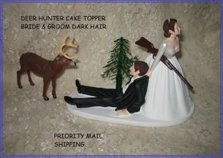 HUMOROUS WEDDING 10 PT BIG BUCK DEER HUNTER HUNTING CAKE TOPPER