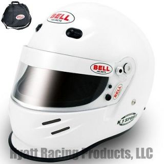 Bell K.1 Sport Auto Racing Helmet SA2010   All Sizes / White (Free Bag