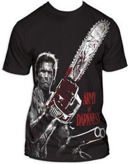 Army of Darkness Chainsaw Big Print Subway Shirt SM, MD, LG, XL, XXL