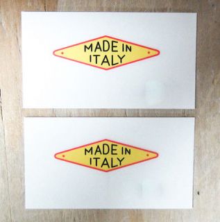 Made in Italy Red Yellow Black Sticker Decal Decals Ducati Benelli