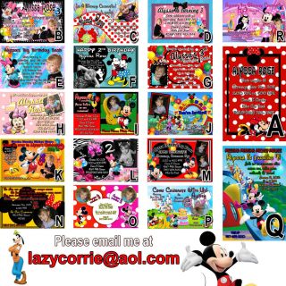 mickey mouse personalized birthday invitations