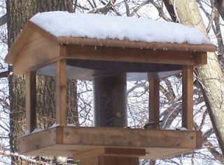 Stovall Wood Pavilion Feeder With Seed Hopper