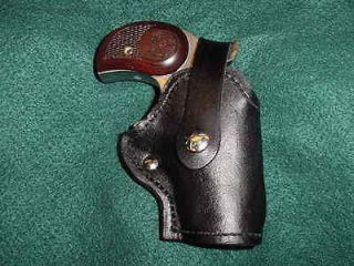 Bond Arms Cowboy Defender Derringer Leather belt Holster ,By Tommy