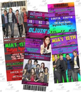 Big time rush & Victorious invitations + party supplies